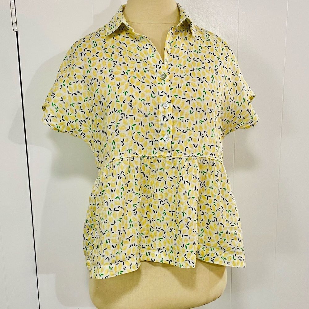 Cynthia Rowley | Lemon Print Top - Picture 14 of 14